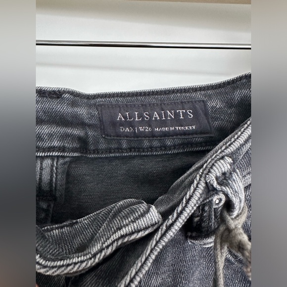 All Saints Dax High-Rise Skinny Jeans in Washed Black - Picture 6 of 8